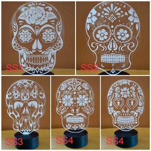 Sugar Skulls Acrylic LED lights