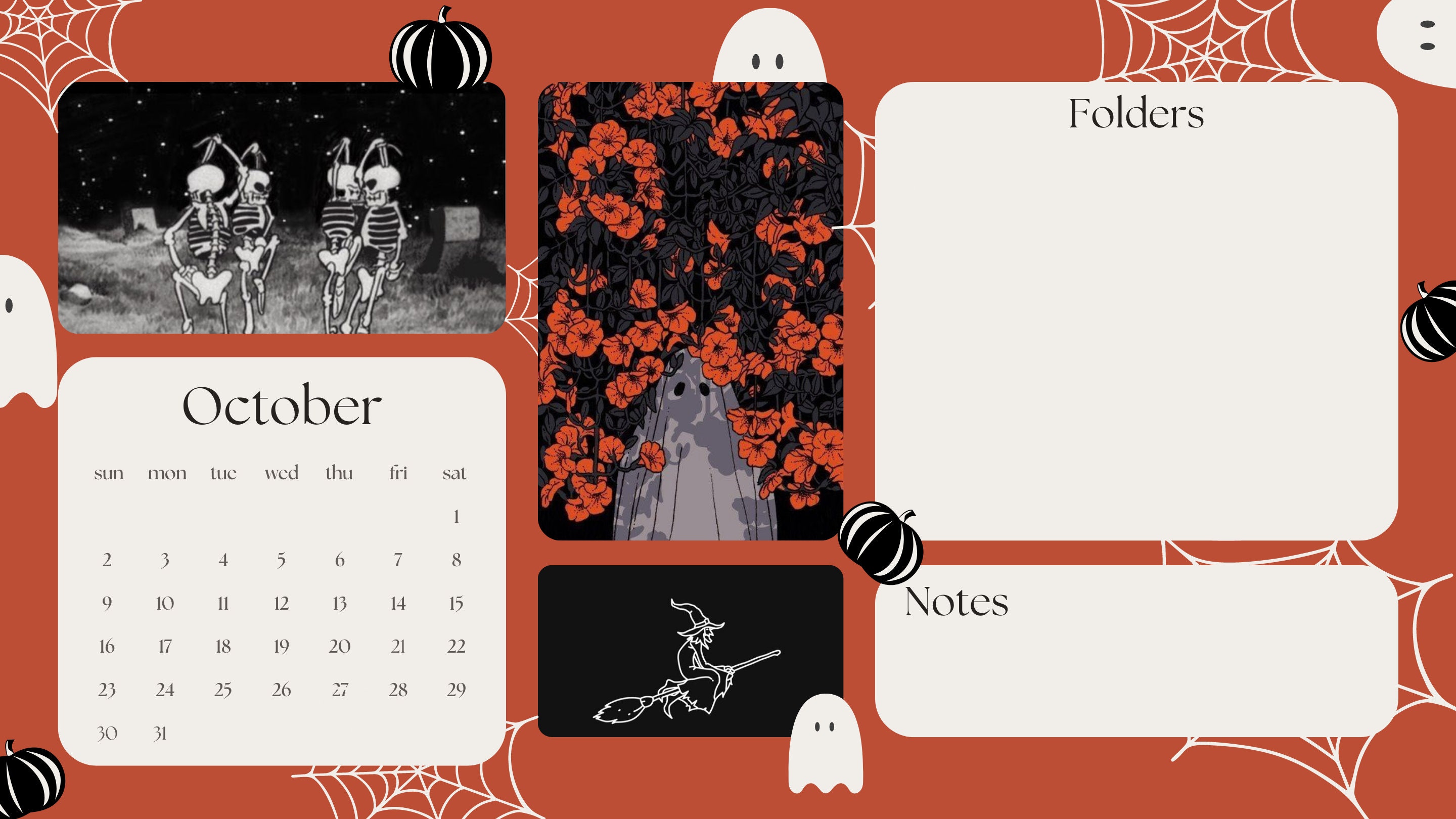 Aesthetic Halloween Desktop Wallpaper Etsy