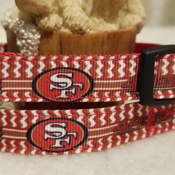 San Francisco Handmade Dog Collar 5/8 Inch Wide Medium & Small