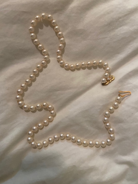 Ladies 18KT 22-inch Mikimoto Cultured Pearl Strand - Etsy