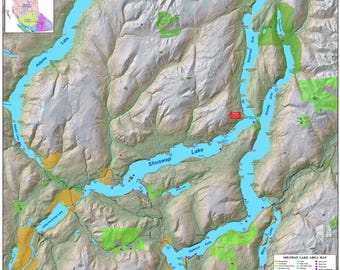 Mapa topográfico de Shuswap