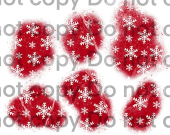 Leuke Distressed Christmas Snowflake Bleach Patch voor sublimatie Instant Digital Design Download PNG