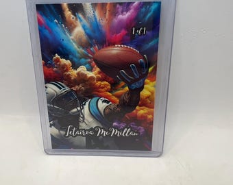 Tetairoa McMillian Color Blast 1 of 1 Custom Art Card