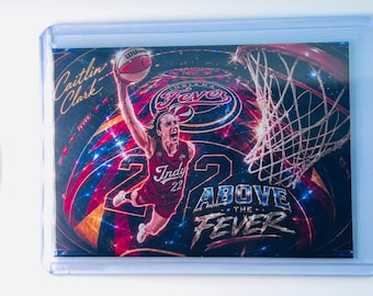 Caitlin Clark Above the Fever Refractor Custom Art Card