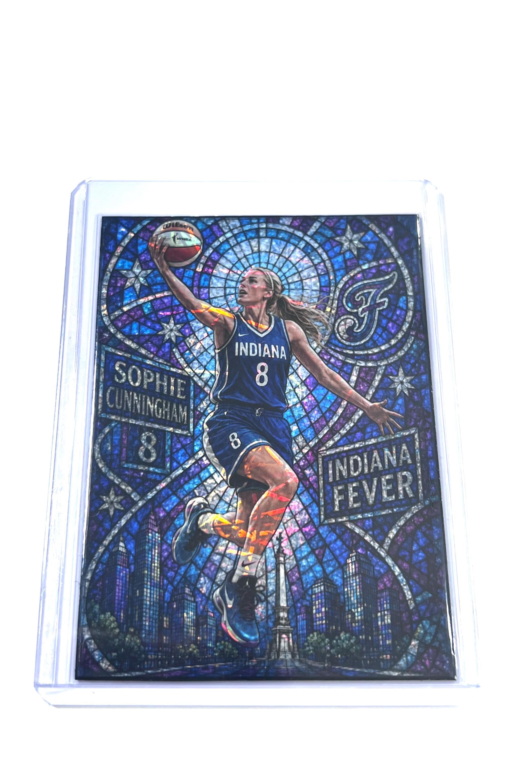 Sophie Cunningham Stained Glass Cracked Ice Refractor Custom Art