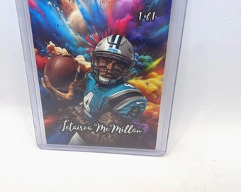 Tetairoa McMillian 1 of 1 Custom Art Card