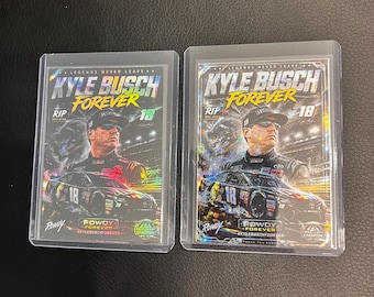 Kyle Busch Forever RIP Custom Art Card Choice Dark Rainbow Refractor or Light Star 1 card