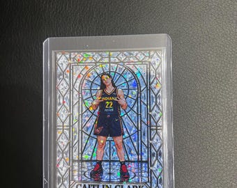 Caitlin Clark Stained Glass Star Refractor Custom Art Card