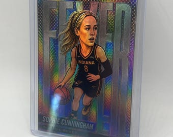 Sophie Cunningham Fever Rainbow Refractor Custom Art Card