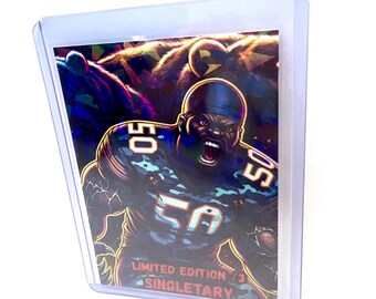 Mike Singletary Cracked Ice Limited edition Custom Art Card
