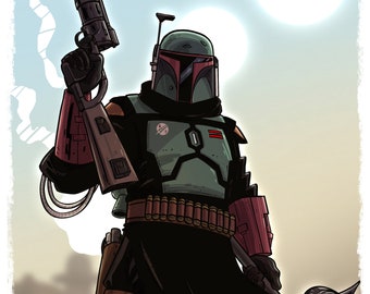 Boba! — wydruk fanowskiej sztuki Boby Fetta