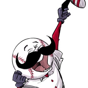 Clinched: Cincinnati Reds cartoon art print