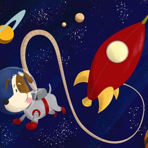 Space Pup — astronaut dog puppy rocket ship