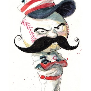 Cincinnati Summer — Reds watercolor sketch