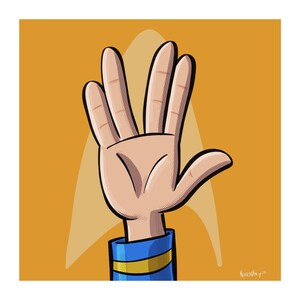 Live Long and Prosper - Star Trek Spock fan kunst digitale print