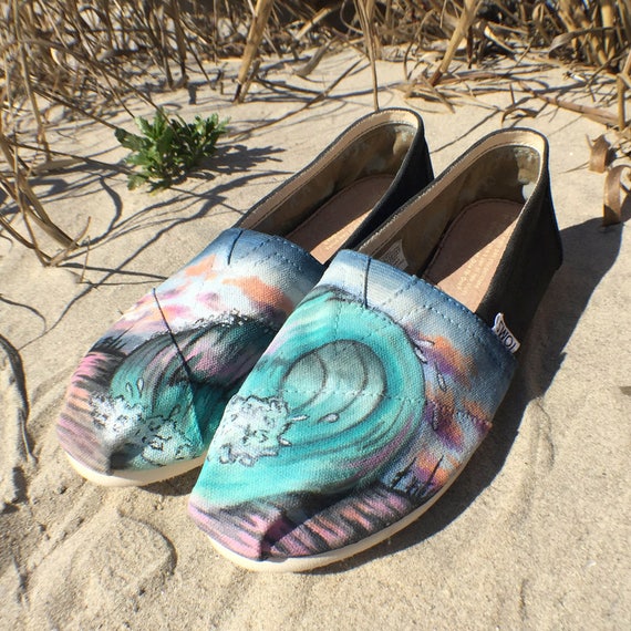 teal toms shoes