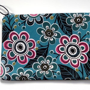 9 x 6 Cosmetic purses in variety of colors with contrasting lining
