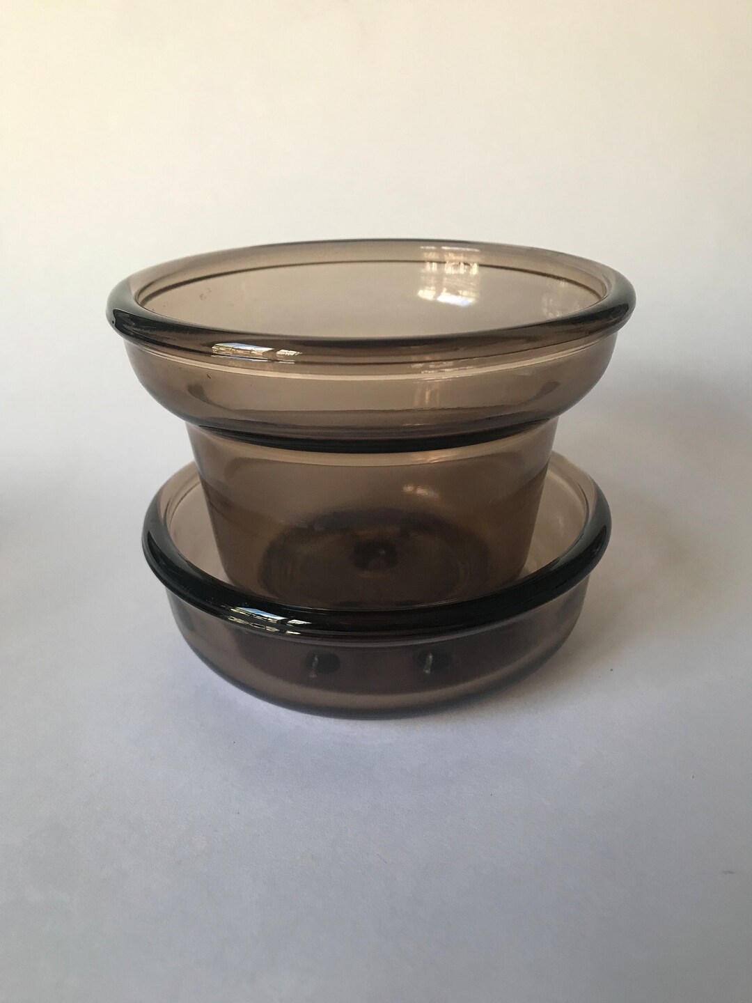 Corning Plant Helper, 5 Tinted Glass Pot & Saucer 2 Piece Planter Set ...