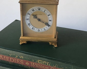 Imhof Gold Plated Swiss 8 Day Alarm Clock C. 1975 - Etsy