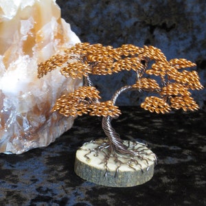 Wire Bonsai Tree, (52), Multicolor Bonsai Tree, Bonsai Tree, Bonsai Sculpture, Wire Sculpture, Copper, Table Art, Copper Bonsai