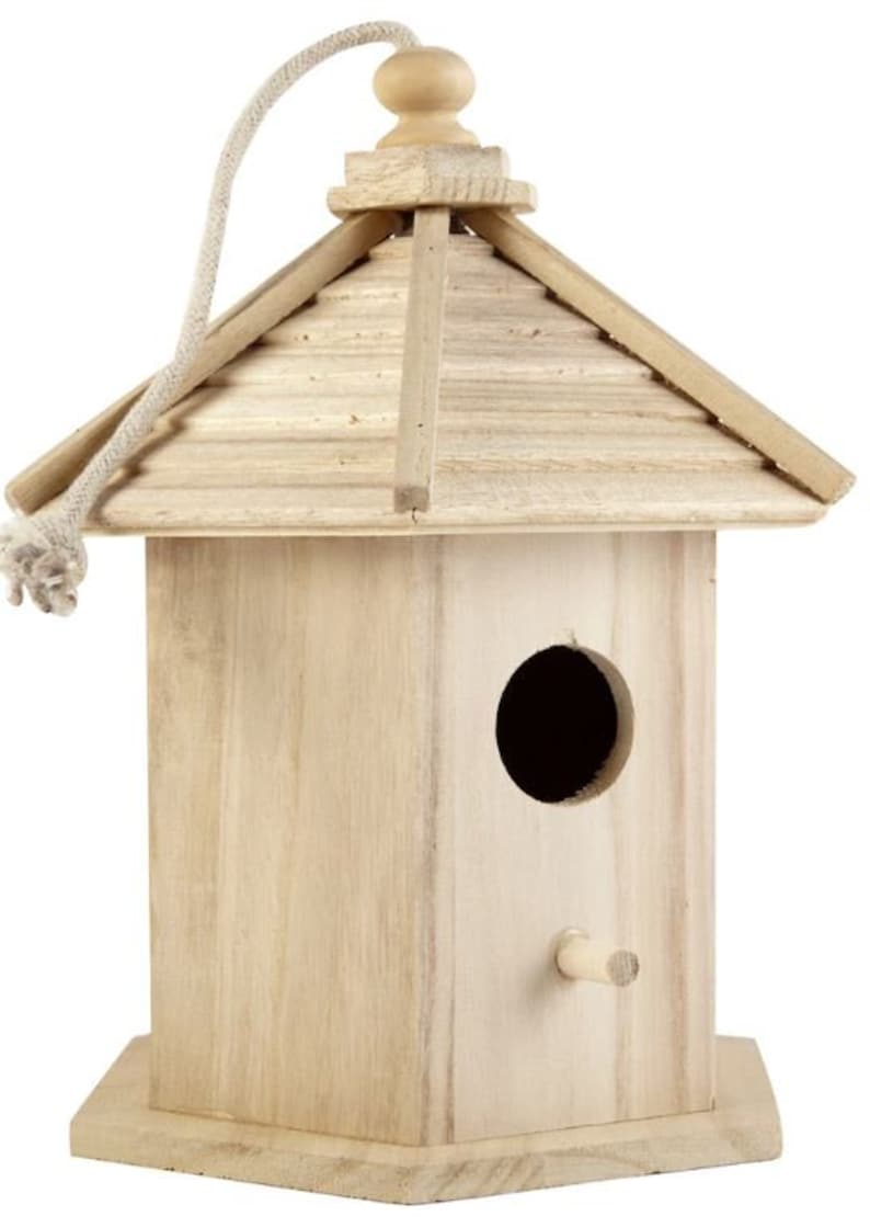 Bird House Wood Birdhouse Unfinished Wooden Birdhouse Etsy