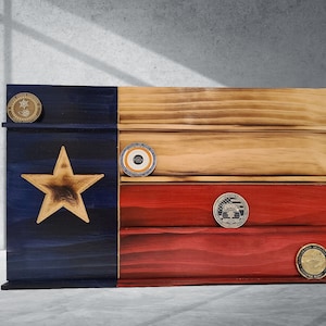 Texas Flag Challenge Coin Display