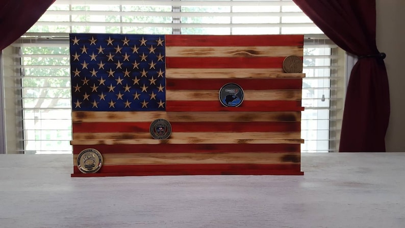 Thin green line flag/ Military/ Border Patrol challenge coin holder image 6