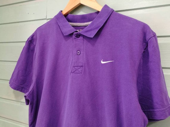purple nike polo