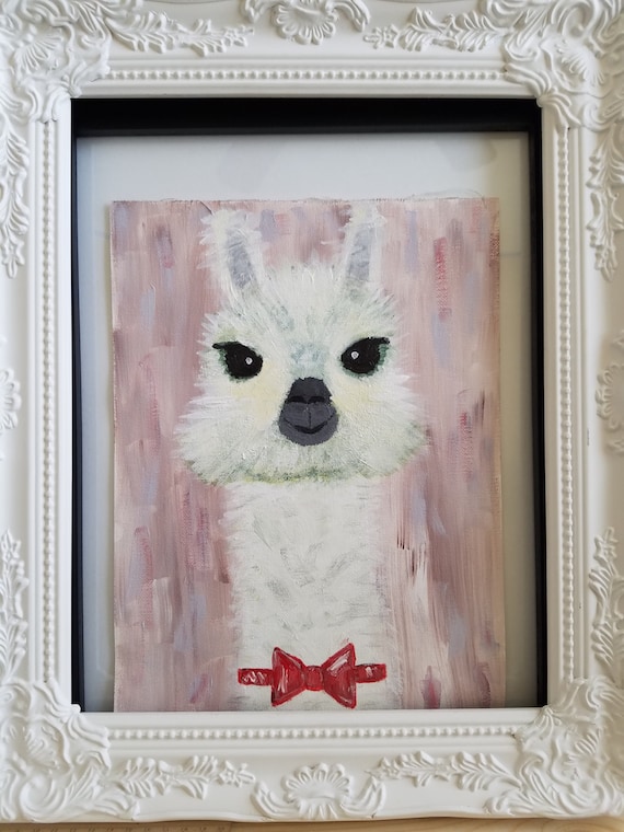 Original Art on Wood 8 x 10 Llama Sistahs