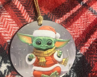 Grogu Ornament/Baby Yoda/Star Wars Ornament/Stocking Stuffer/Christmas Gift/Ornament/Yoda