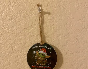 Christmas Ornament/Kids Ornament/Stocking Stuffer/Holiday Gift/Gift/Baby Yoda/Grogu