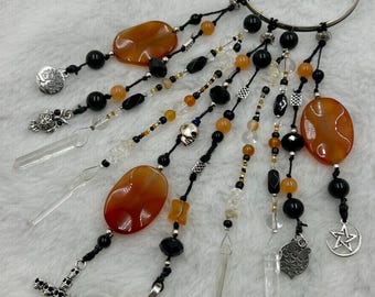 Deurhanger met zegen van carneool en onyx