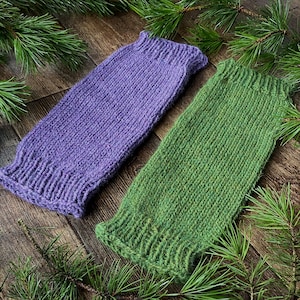 Hand knit chunky legwarmers, alpaca yarn image 4