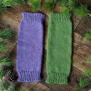 Hand knit chunky legwarmers, alpaca yarn image 5