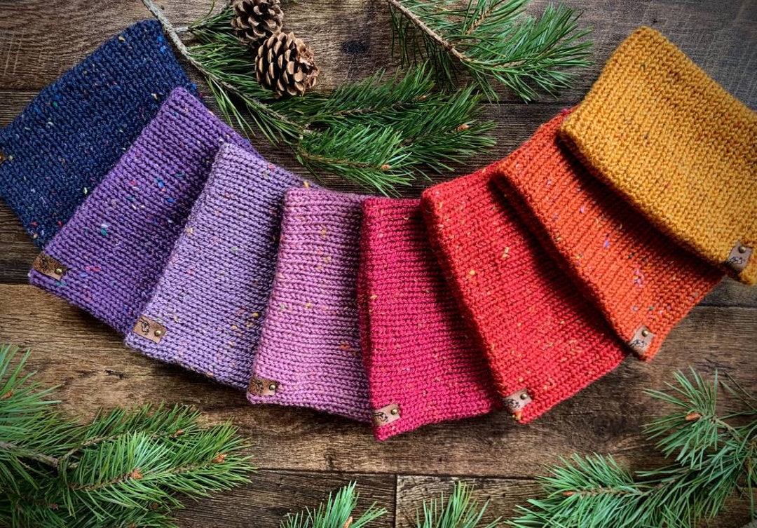 Knitted Headband, Warm Shades, Tweed Knitted Headband, Hygge Headband