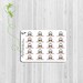 Pearl the Penguin - Yoga - Fitness - meditation - planner stickers - Happy Planners, Erin Condren, by Green Darner Designs