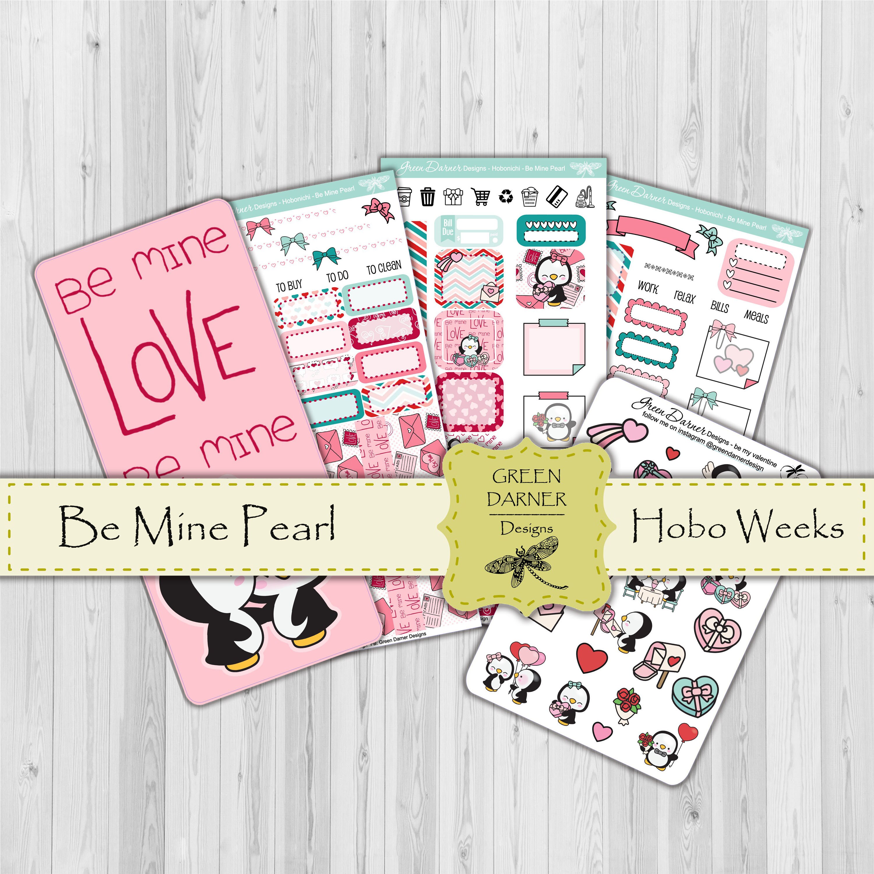 Prints Wall Décor Christmas Bouquet Weekly Sticker Kit for Hobonichi ...