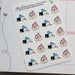 Pearl the Penguin -Under the Weather - functional planner stickers - Happy Planners, Erin Condren, Recollections by Green Darner Designs