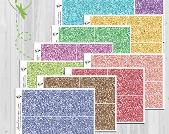 Glitter Headers- for the Erin Condren, Happy Planner or Big Happy Planner - Gemstone Collection - by Green Darner Designs