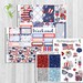 Independence Day, 2 page Happy Planner classic weekly sticker kit, July stickers - America, United States, July 4th, Memorial day
