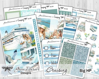 Big Happy Planner, CRUISING weekly planner sticker kit, journaling, decorative planning, scrapbooking, holiday travel, boating vacation