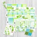 Mojito - Mambi Classic Happy Planner weekly sticker kit for the vertical life planner- by Green Darner Designs - green blue lime
