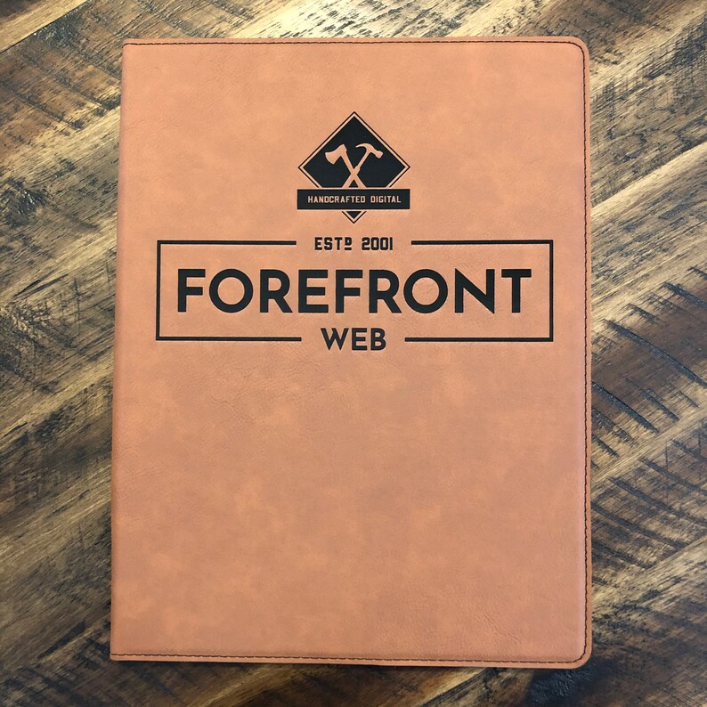 Custom Leather Portfolio Custom Notebook Custom Corporate Etsy