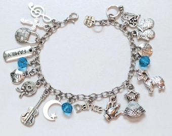 Sound of Music Inspired Charm Bracelet, Musical Fan Charm Bracelet