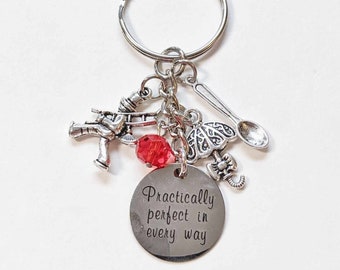 Mary Poppins Inspired Keychain, Disney Keychain, Fandom Keychain, Charmed Keychain