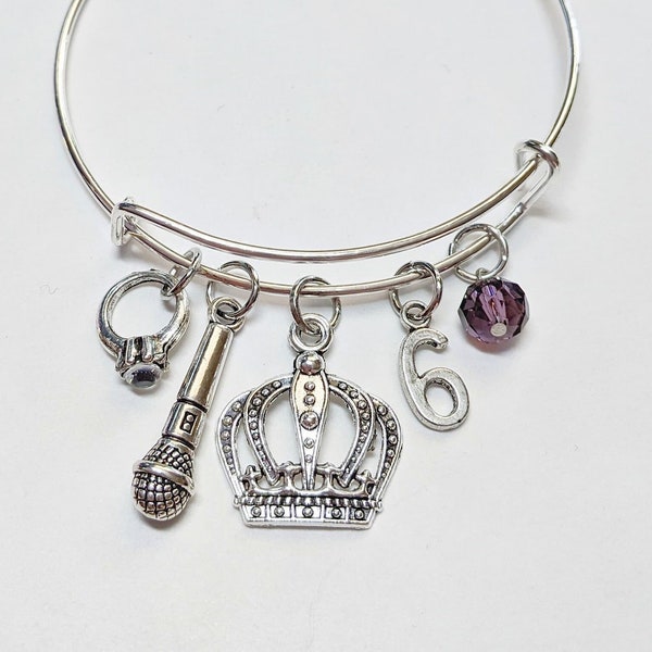 SIX Tudor Queens Musical Inspired Bangle Bracelet