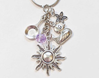 Rapunzel Inspired Keychain, Disney Keychain, Fandom Keychain, Charmed Keychain, Purse Charms, Backpack Charms