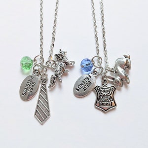 Zootopia Inspired BFF Necklaces, Judy Hopps Necklace, Nick Wilde Necklace, Disney BFF Necklaces