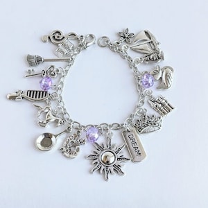 Rapunzel Inspired Charm Bracelet, Princess Charm Bracelet
