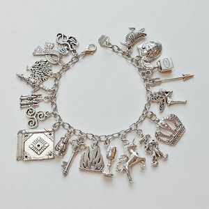 Merlin Inspired Charm Bracelet, King Arthur Inspired Charm Bracelet
